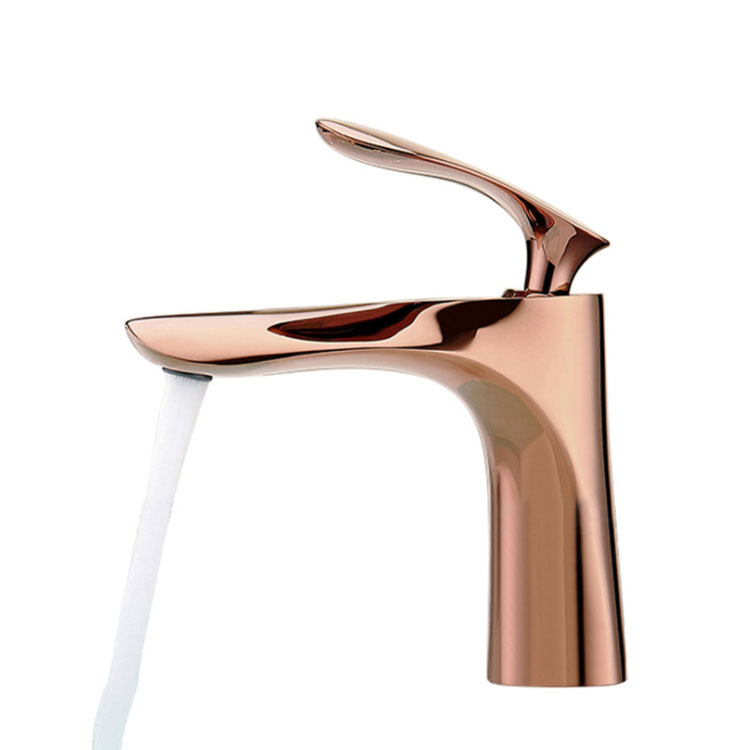 Grifo de baño de oro rosa